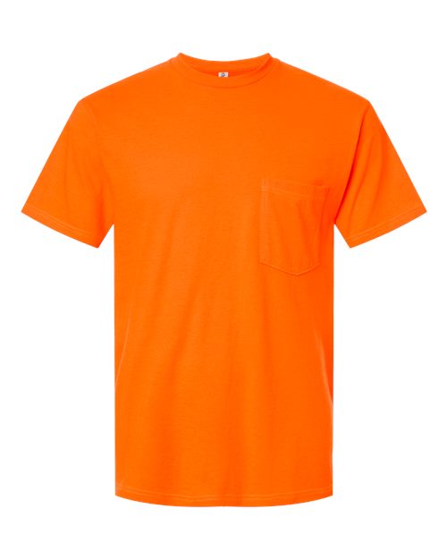 Tultex 293 Heavyweight Jersey Pocket T-shirt - Safety Orange