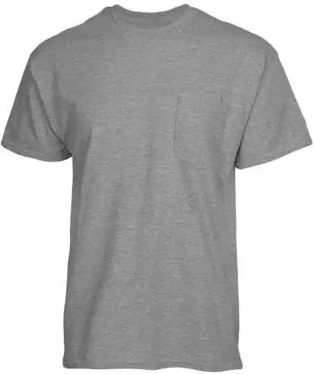 Tultex 293 Unisex Heavyweight Pocket t Shirt Heather Grey