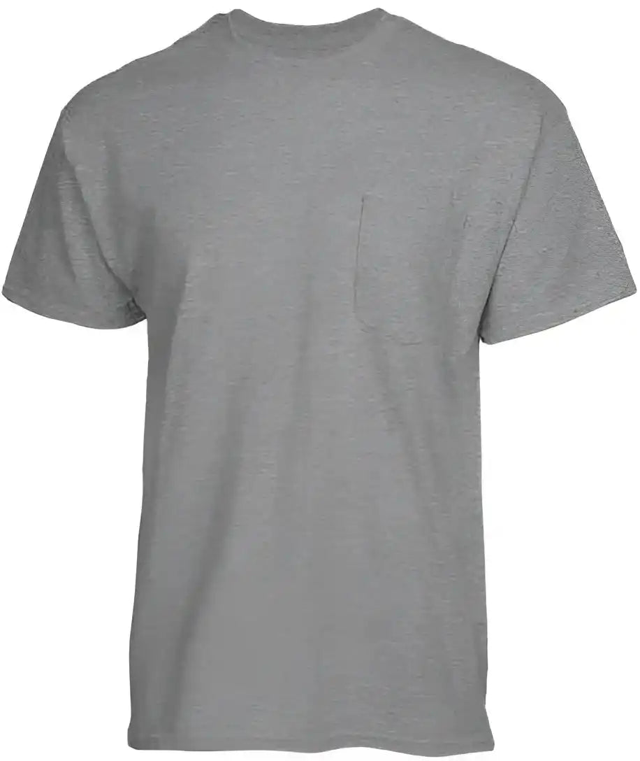 Tultex 293 Unisex Heavyweight Pocket t Shirt Heather Grey