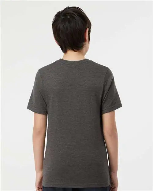 Tultex 295 Youth Heavyweight Jersey T-shirt - Heather Charcoal