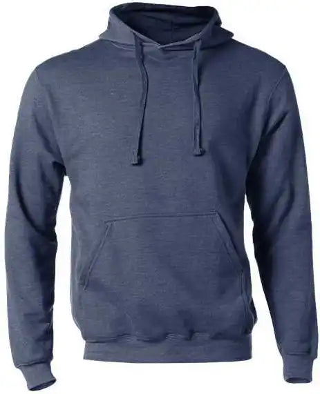 Tultex 320 Unisex Fleece Hooded Sweatshirt Heather Denim