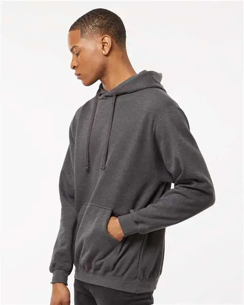 Tultex 320m Fleece Hooded Sweatshirt - 320 - Heather Charcoal