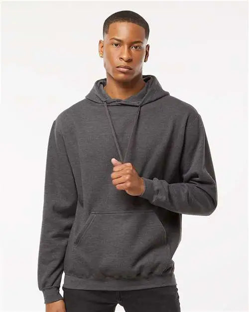 Tultex 320m Fleece Hooded Sweatshirt - 320 - Heather Charcoal