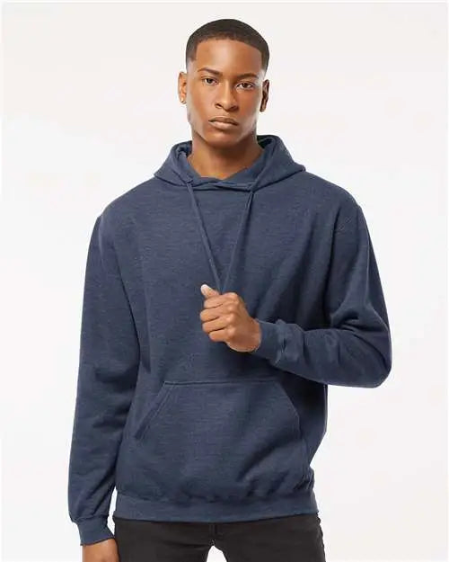 Tultex 320m Fleece Hooded Sweatshirt - 320 - Heather Denim