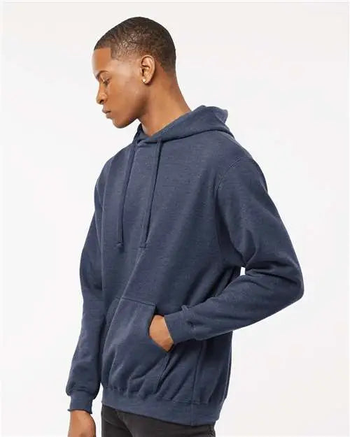 Tultex 320m Fleece Hooded Sweatshirt - 320 - Heather Denim