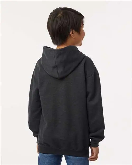 Tultex 320y Youth Hooded Sweatshirt - Heather Graphite