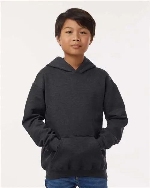 Tultex 320y Youth Hooded Sweatshirt - Heather Graphite