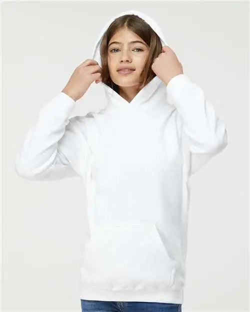 Tultex 320y Youth Hooded Sweatshirt - White