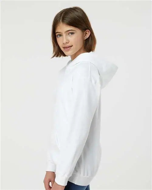 Tultex 320y Youth Hooded Sweatshirt - White