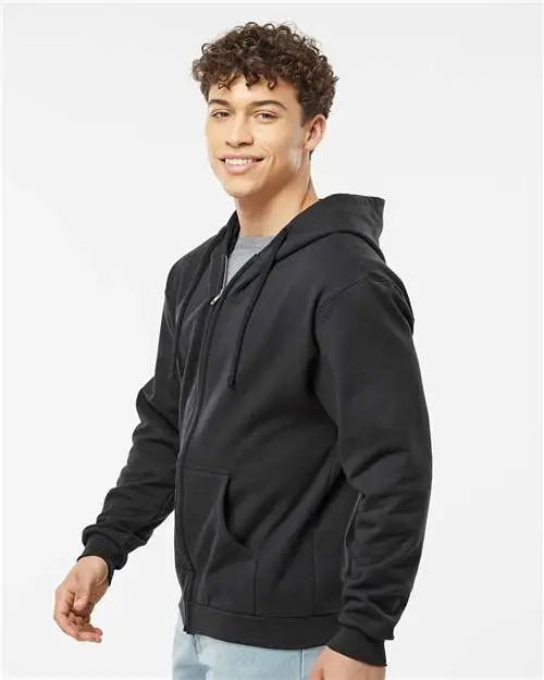 Tultex 331 Full-zip Hooded Sweatshirt - Black