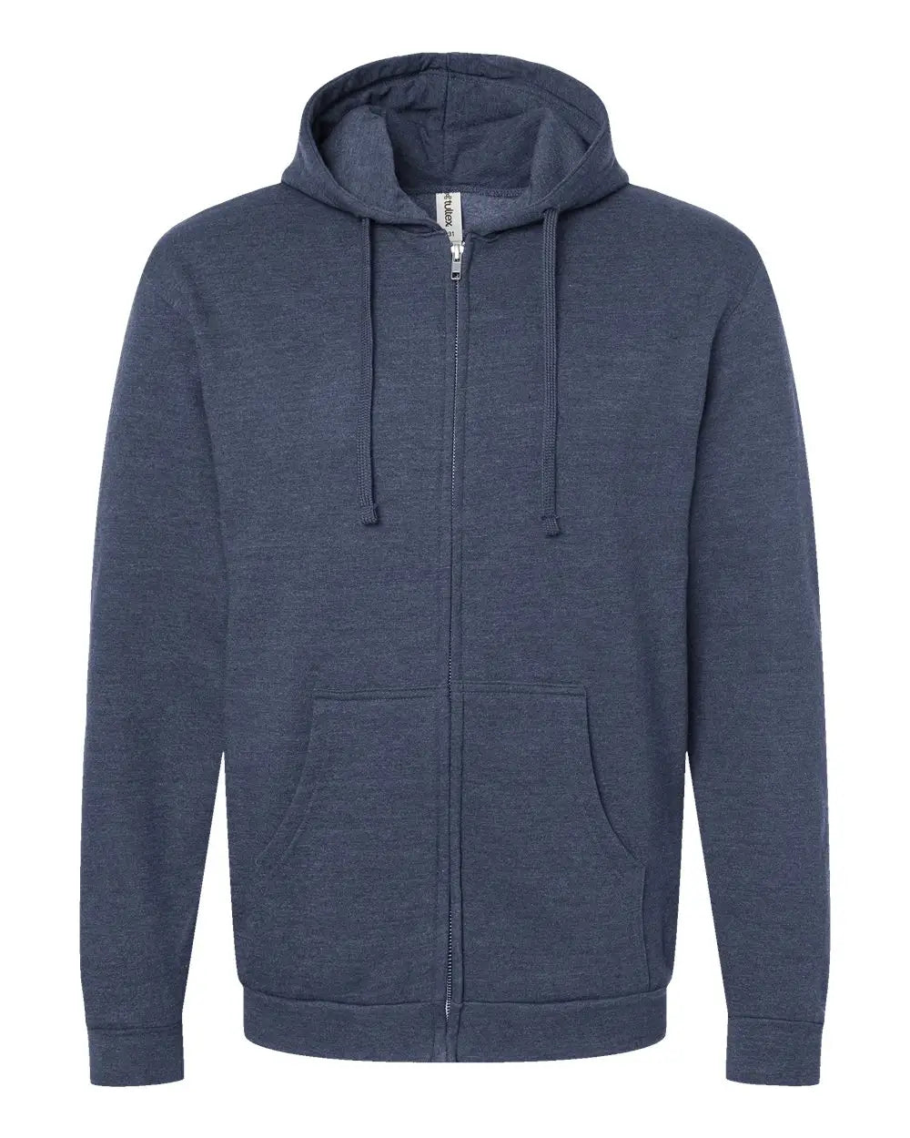 Tultex 331 Full-zip Hooded Sweatshirt - Heather Denim - Adult Xs