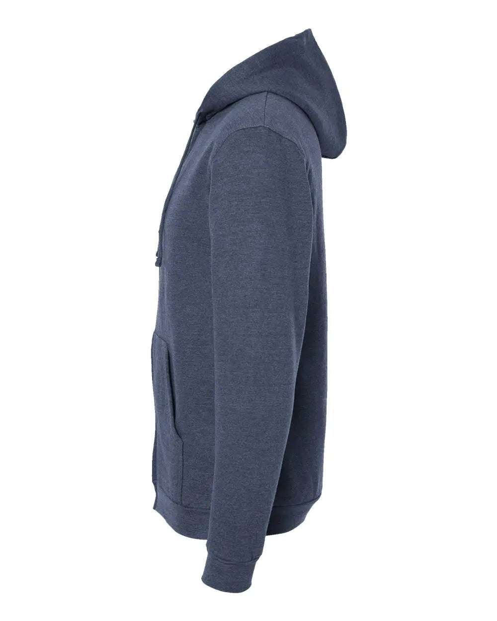 Tultex 331 Full-zip Hooded Sweatshirt - Heather Denim