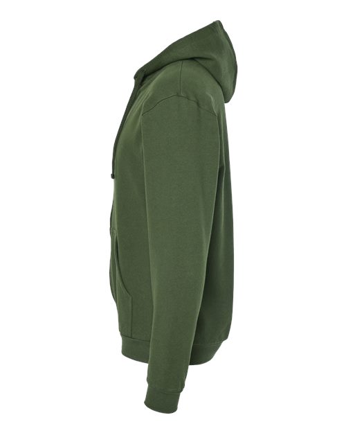 Tultex 331 Full-zip Hooded Sweatshirt - Military Green