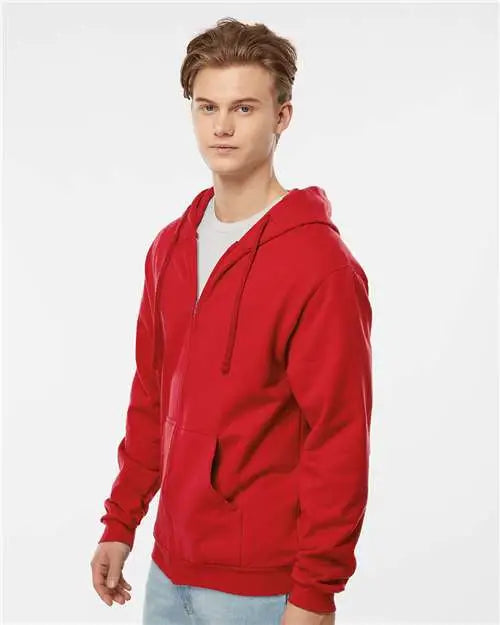 Tultex 331 Full-zip Hooded Sweatshirt - Red