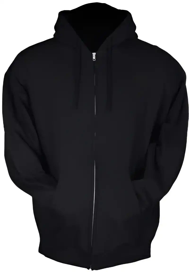Tultex 331 Unisex Full Zip Hooded Sweatshirt Black