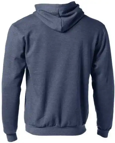 Tultex 331 Unisex Full Zip Hooded Sweatshirt Heather Denim