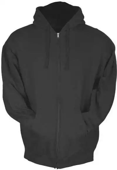Tultex 331 Unisex Full Zip Hooded Sweatshirt Heather Graphite