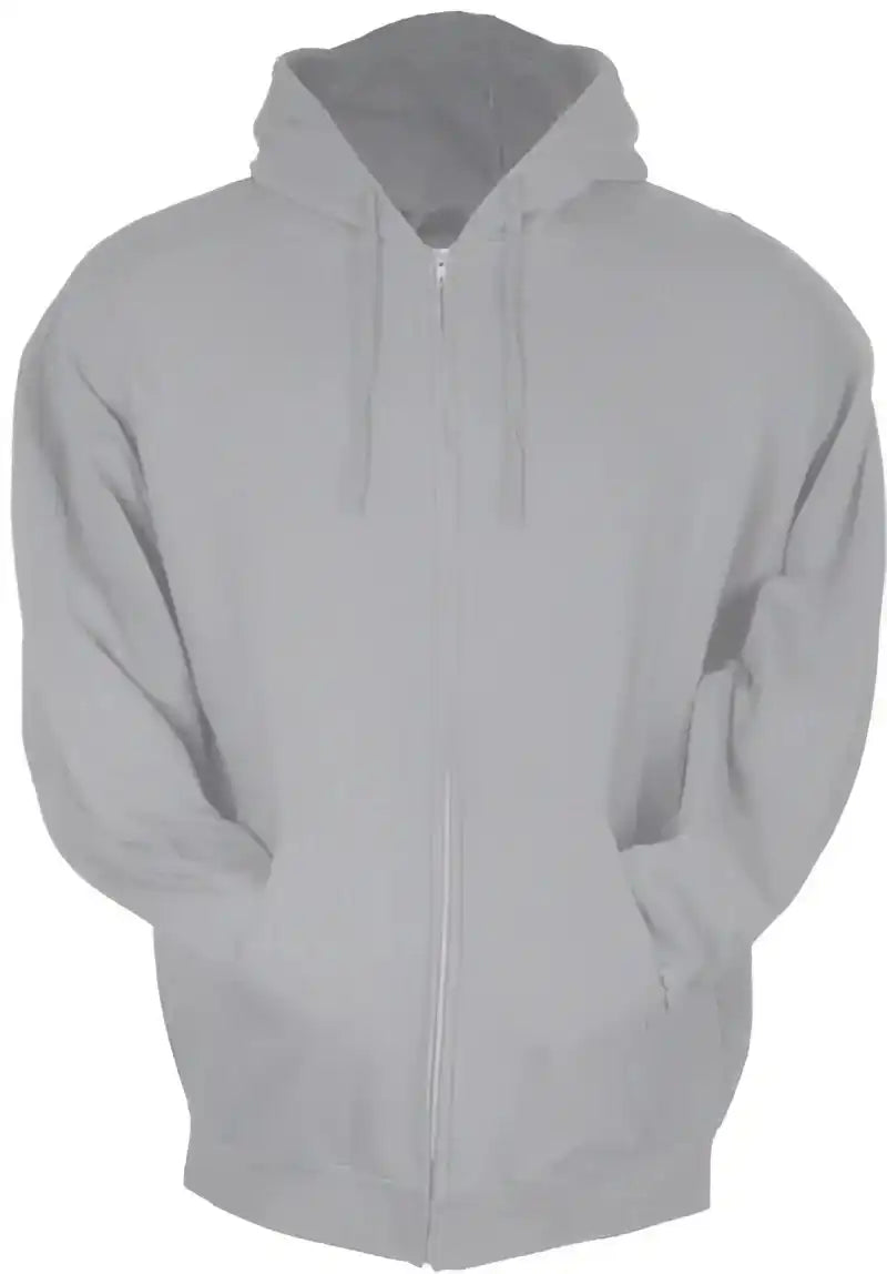 Tultex 331 Unisex Full-zip Hooded Sweatshirt - Heather Grey