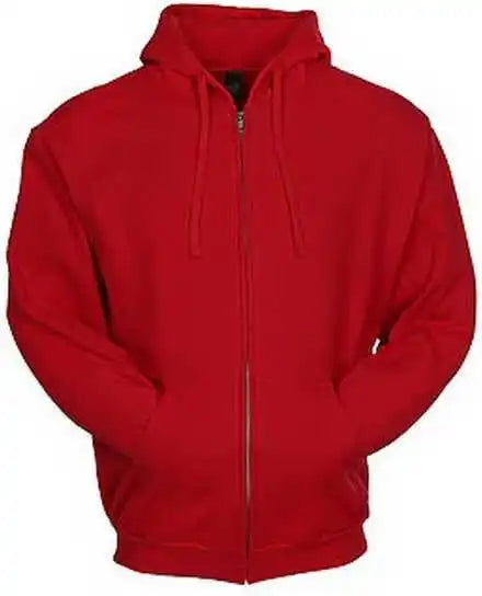 Tultex 331 Unisex Full Zip Hooded Sweatshirt Red