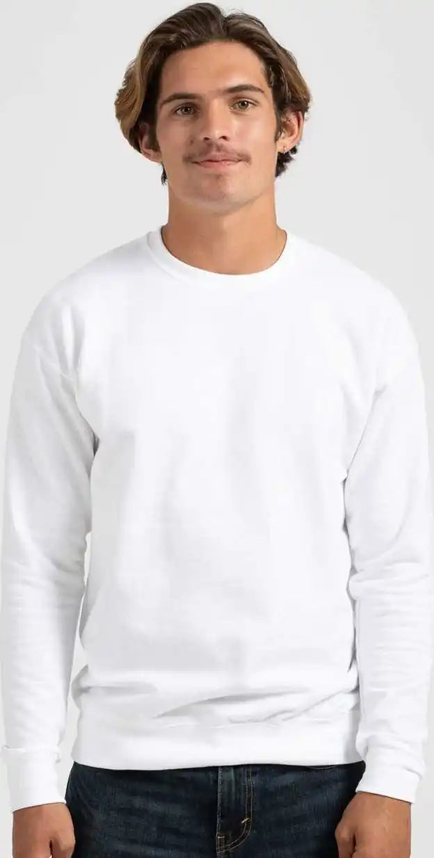 Tultex 340 Unisex Fleece Crewneck Sweatshirt White
