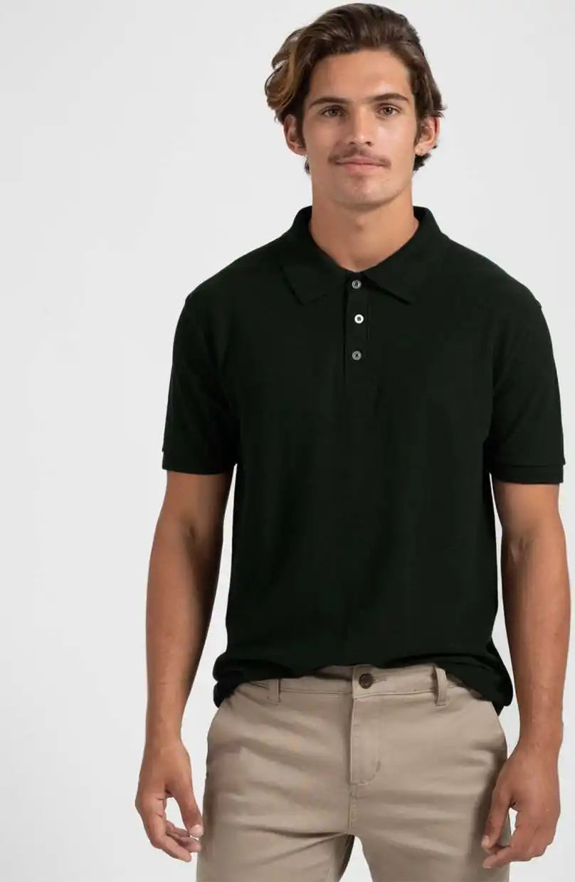 Tultex 400 Unisex 50 Sport Polo - Black