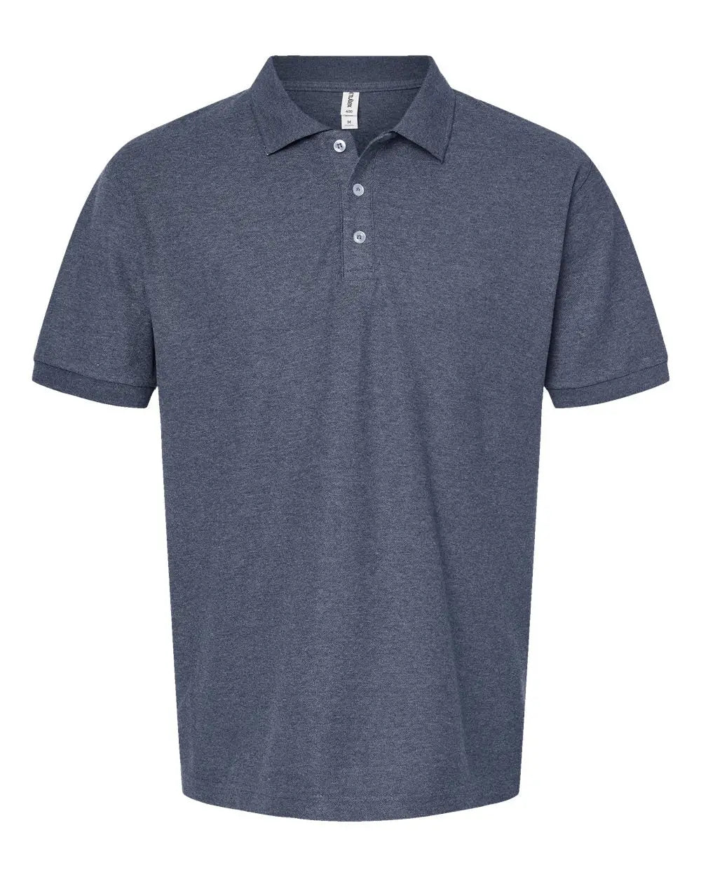 Tultex 400m 50/50 Sport Pique Polo - 400 - Heather Navy - Adult s