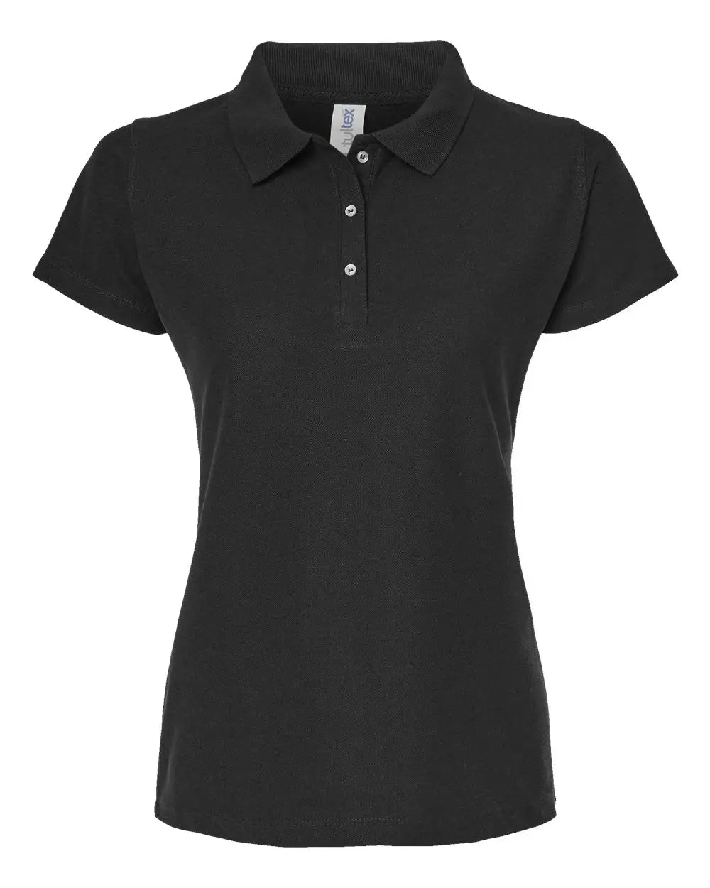 Tultex 401m Women’s 50/50 Sport Pique Polo - 401 - Black - Ladies s