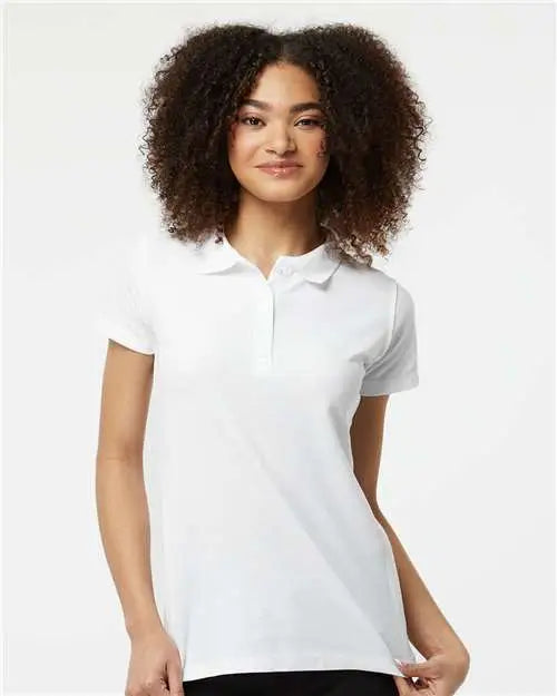 Tultex 401m Women’s 50/50 Sport Pique Polo - 401 - White