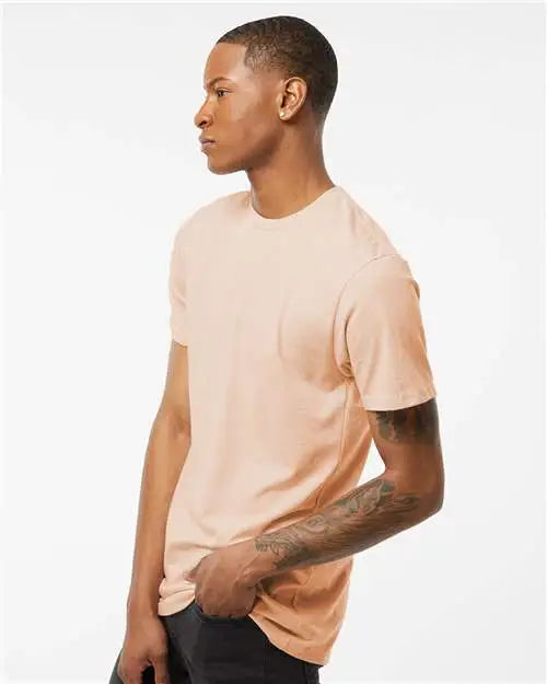 Tultex 541 Premium Cotton Blend T-shirt - Peach Heather