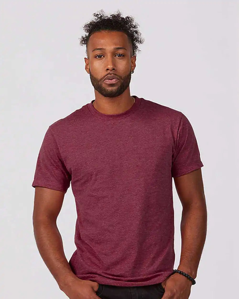 Tultex 541 Unisex Premium Cotton Blend t Shirt Burgundy Heather