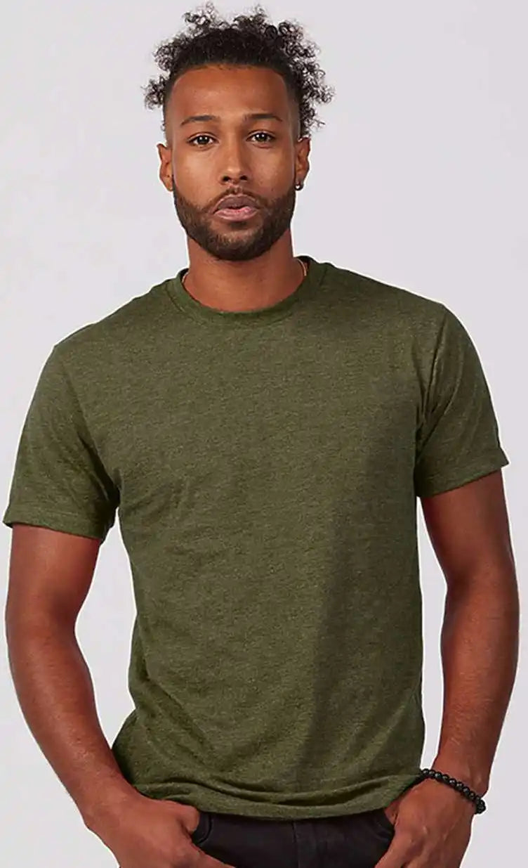 Tultex 541 Unisex Premium Cotton Blend t Shirt Olive Heather
