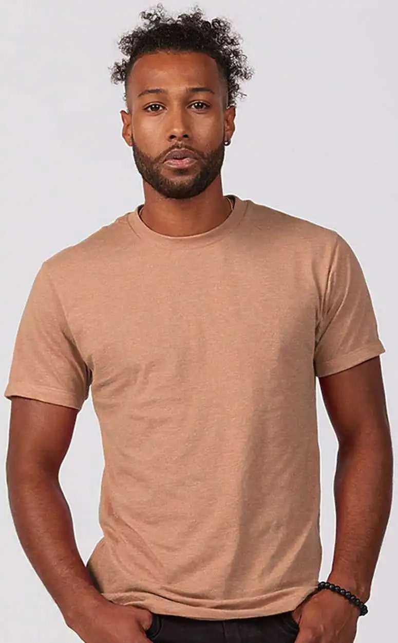 Tultex 541 Unisex Premium Cotton Blend t Shirt Peach Heather