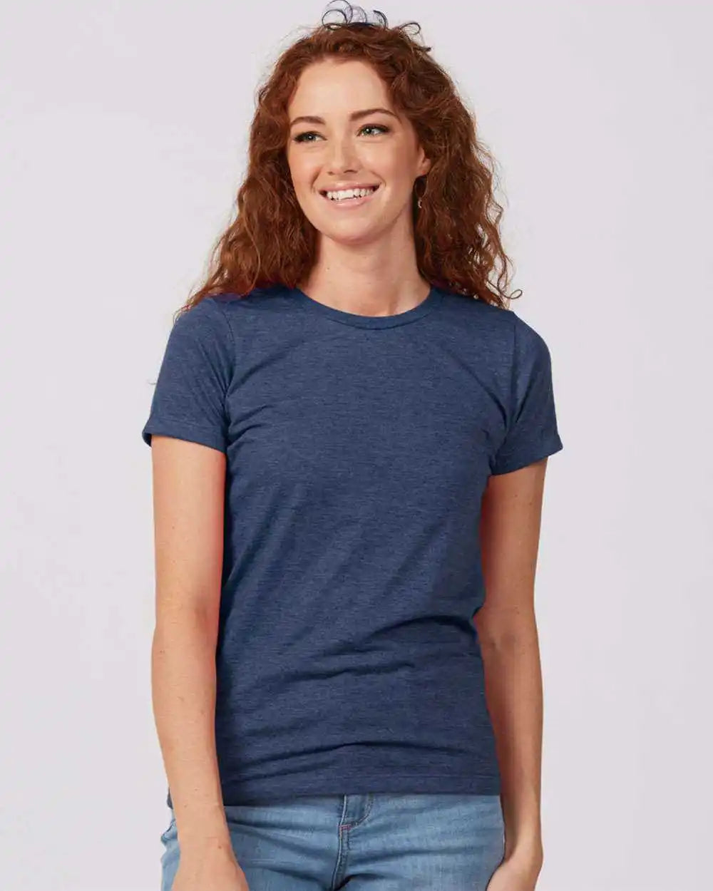 Tultex 542 Women’s Premium Cotton Blend T-shirt - Navy Heather