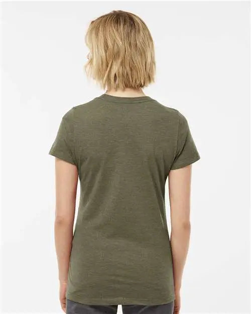 Tultex 542 Women’s Premium Cotton Blend T-shirt - Olive Heather