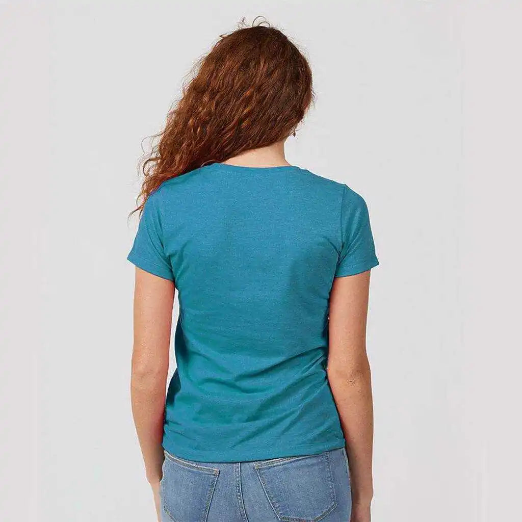Tultex 542 Women’s Premium Cotton Blend T-shirt - Turquoise Heather