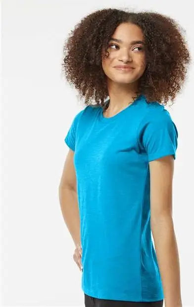Tultex 542 Women’s Premium Cotton Blend T-shirt - Turquoise Heather