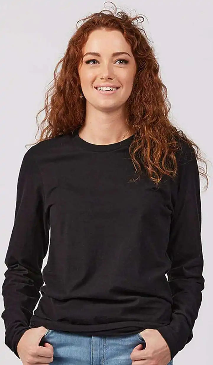 Tultex 591 Unisex Premium Cotton Long Sleeve T-shirt - Black