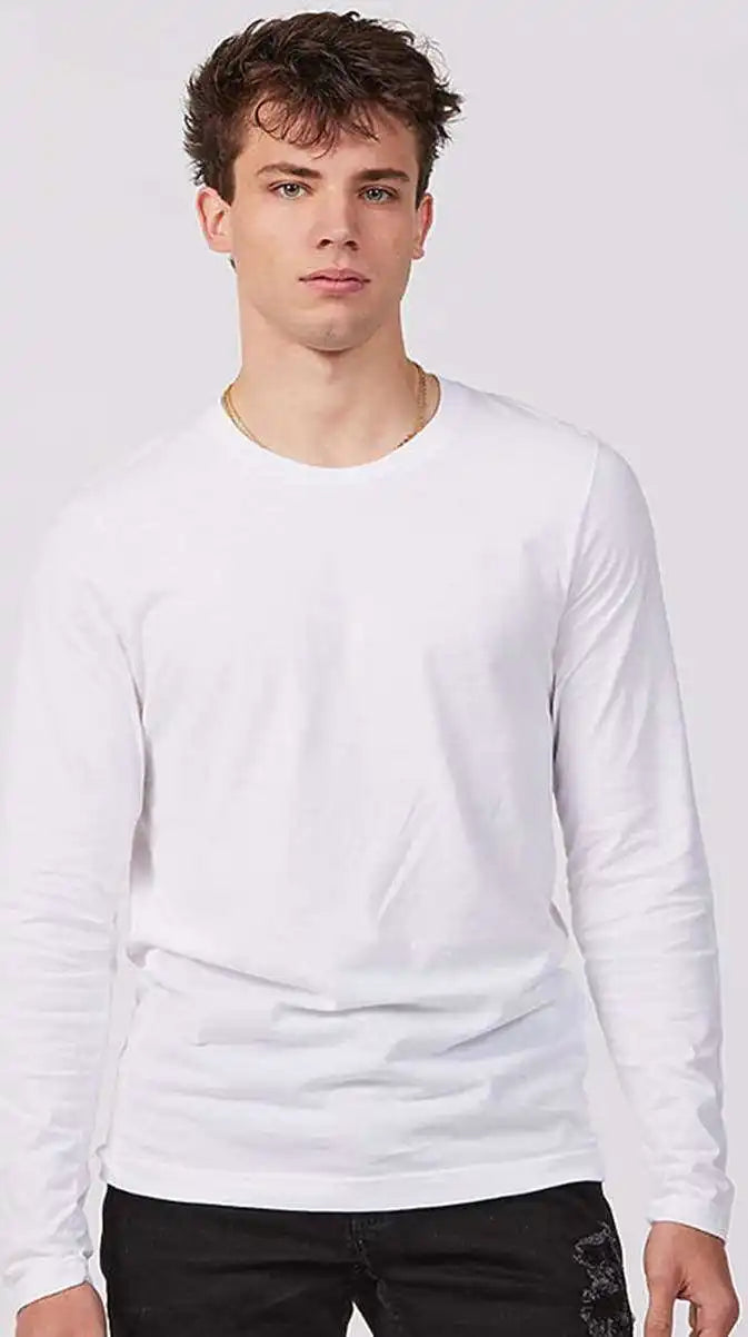Tultex 591 Unisex Premium Cotton Long Sleeve T-shirt - White