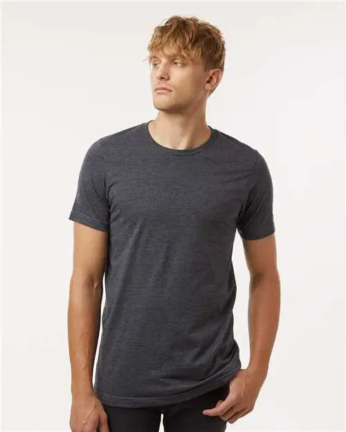 Tultex 602cvc Combed Cvc T-shirt - Heather Dark Gray