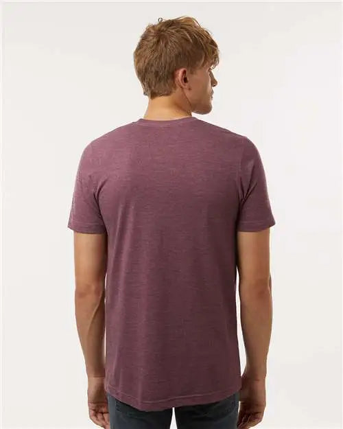 Tultex 602cvc Combed Cvc T-shirt - Heather Maroon