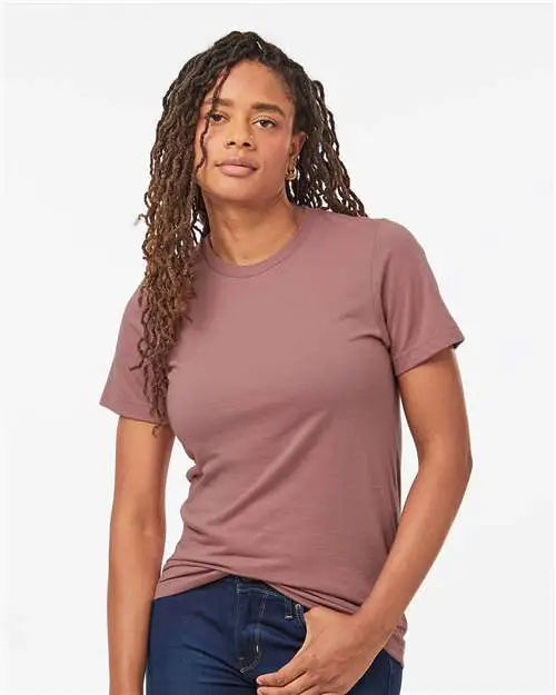 Tultex 602cvc Combed Cvc T-shirt - Heather Mauve