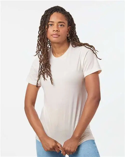 Tultex 602cvc Combed Cvc T-shirt - Heather Vintage Natural