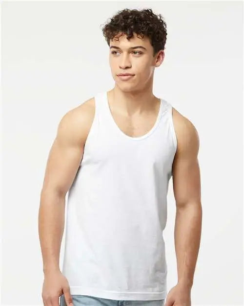 Tultex S105 Fine Jersey Tank Top - White