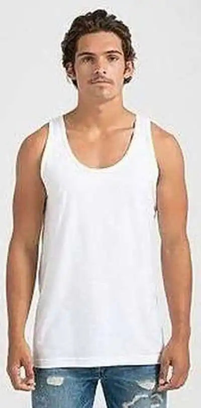 Tultex S105 Unisex Fine Jersey Tank Top White
