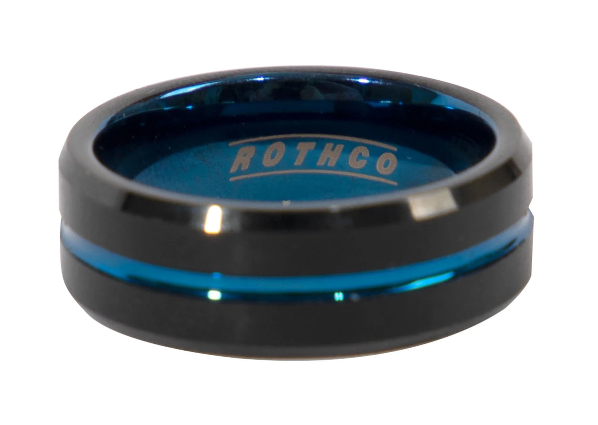 Tungsten Carbide Thin Blue Line Ring