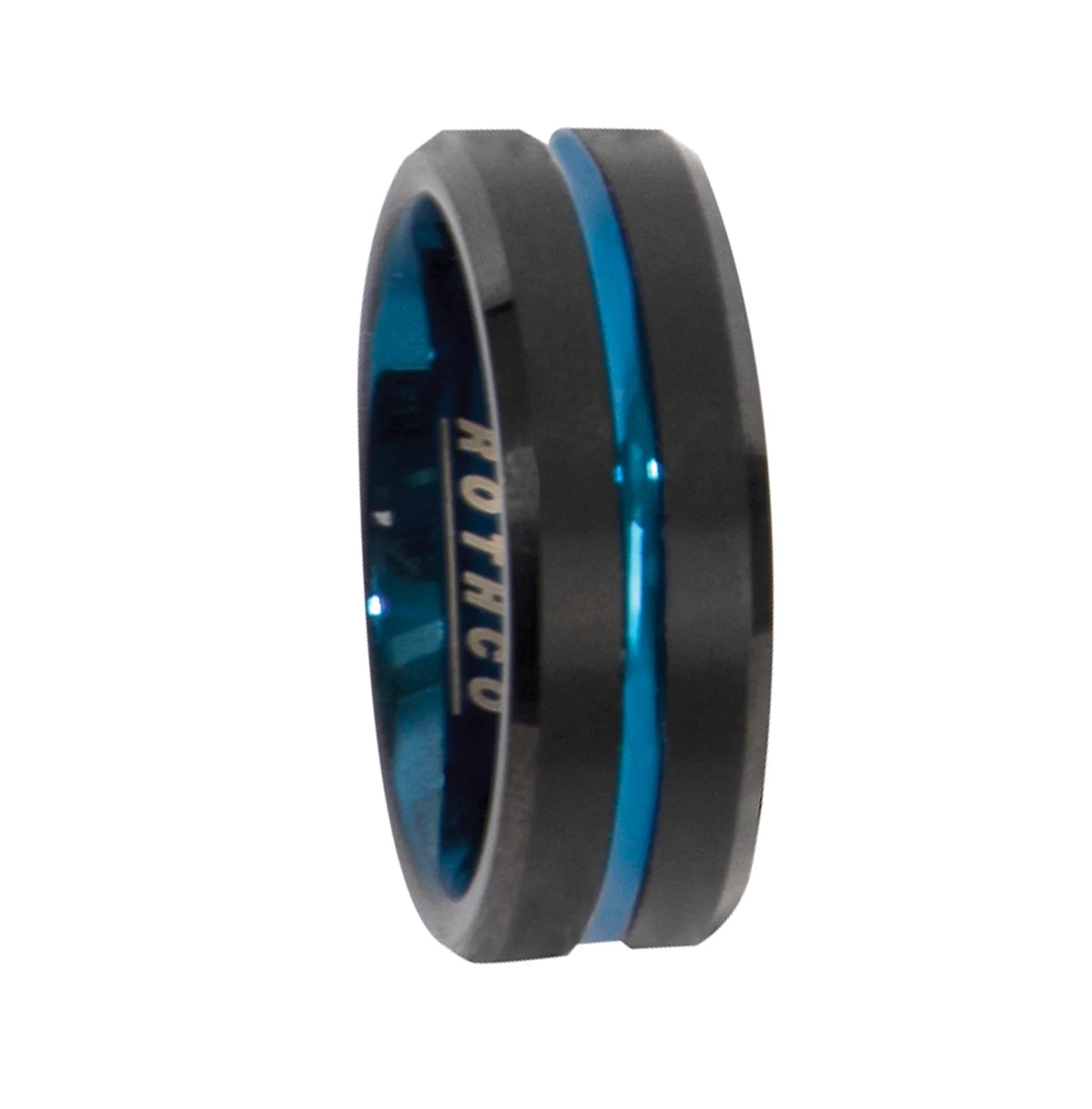 Tungsten Carbide Thin Blue Line Ring