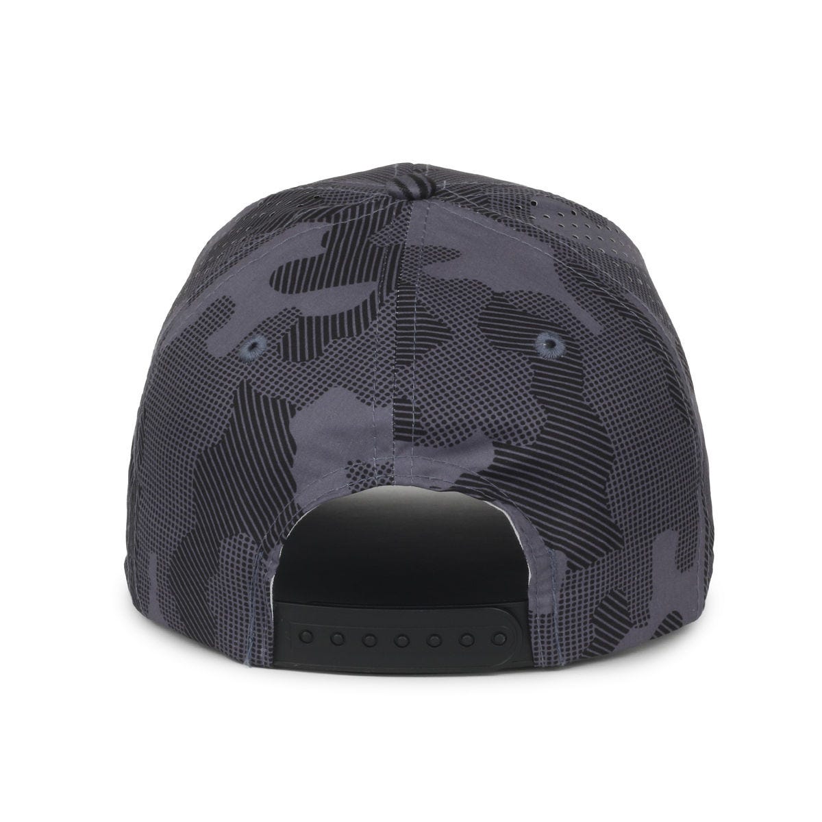 Legendary Headwear TUNNELS Perforated Structured Snapback Cap - Camo Black