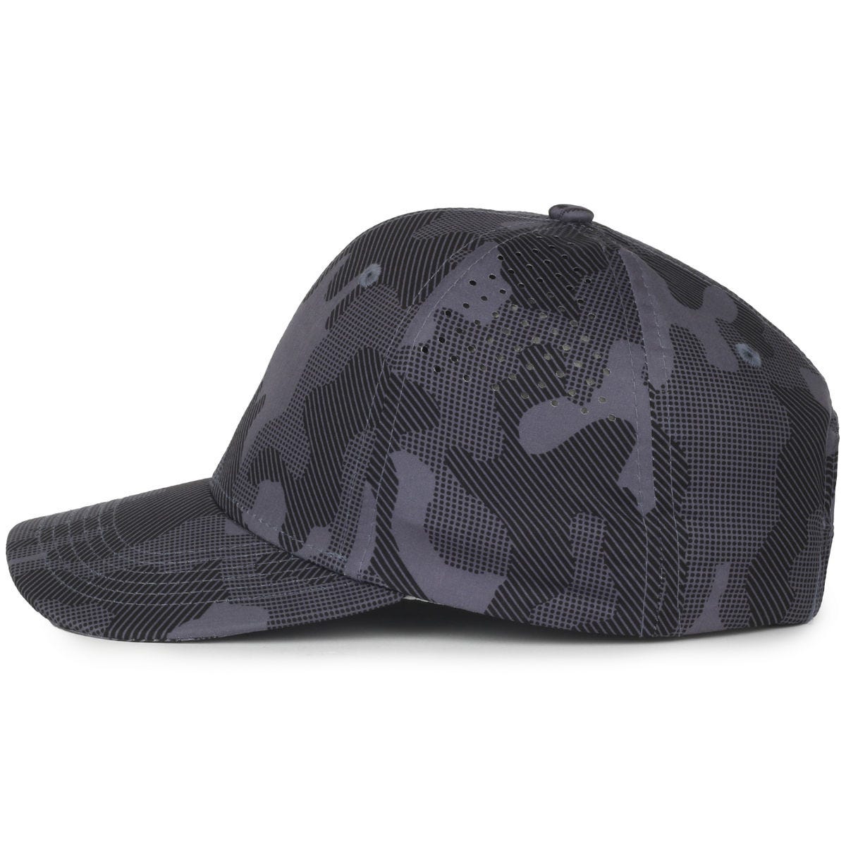 Legendary Headwear TUNNELS Perforated Structured Snapback Cap - Camo Black