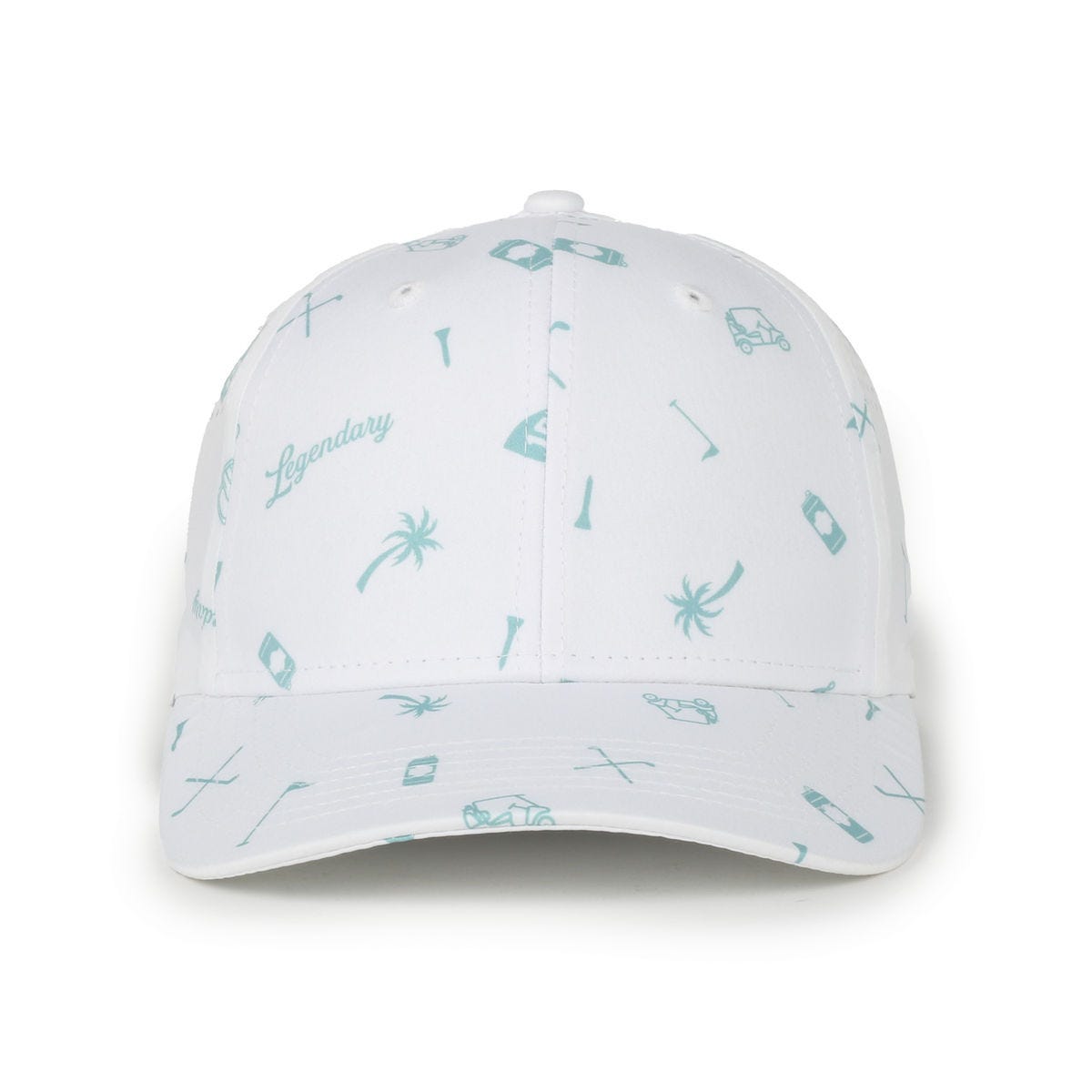 Legendary Headwear TUNNELS Perforated Structured Snapback Cap - Party White