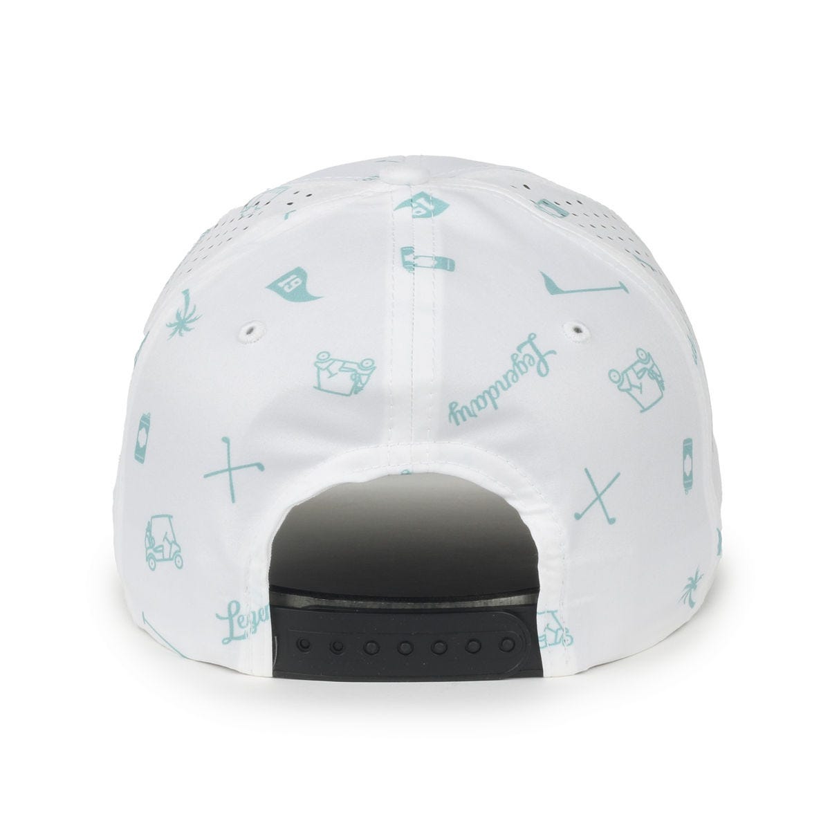 Legendary Headwear TUNNELS Perforated Structured Snapback Cap - Party White
